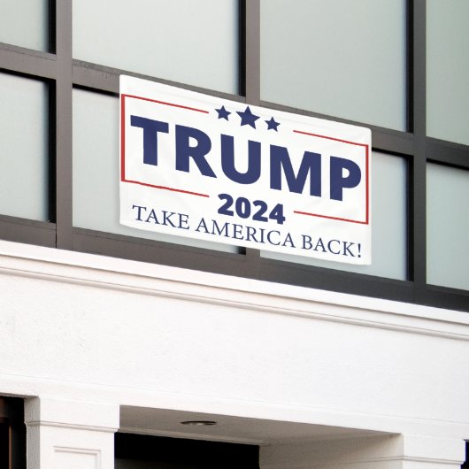 Trump 2024 spandoek (Buitenkant Gebouw)
