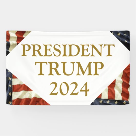 Trump 2024 spandoek (Horizontaal)