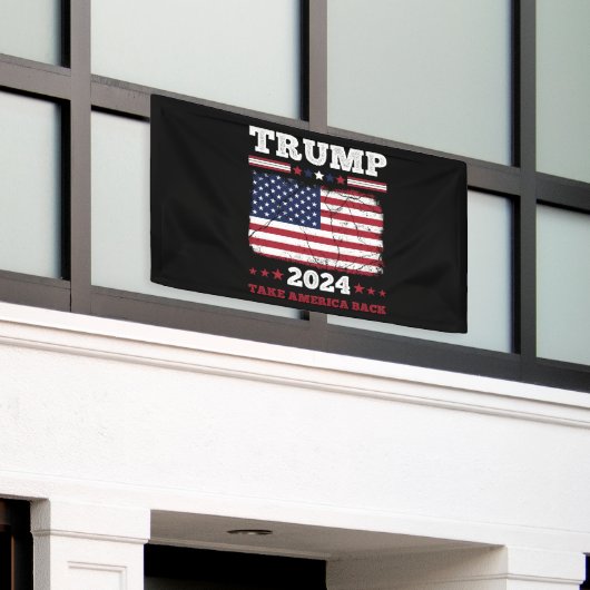 Trump 2024 spandoek (Buitenkant Gebouw)