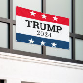 Trump 2024 spandoek (Buitenkant Gebouw)