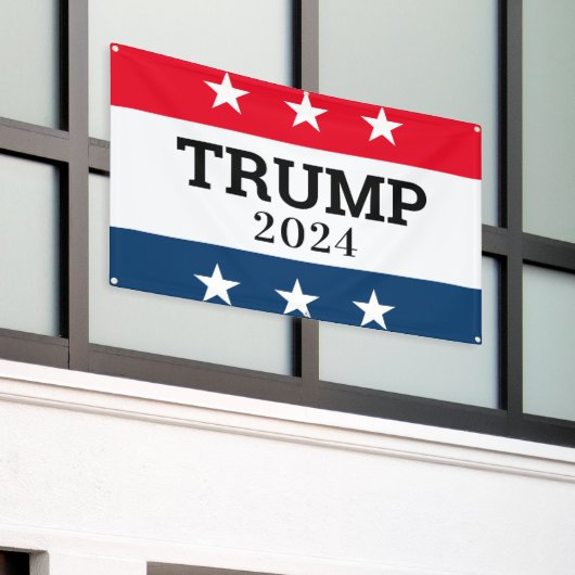 Trump 2024 spandoek (Buitenkant Gebouw)