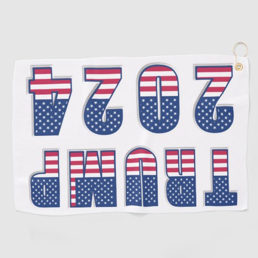 Trump 2024 Stars and Stripes Golfhanddoek (Horizontaal)