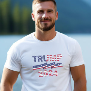 Trump 2024 Stars and Stripes T-shirt