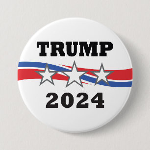 Trump 2024 Stars & Stripes overwinningscampagne Ronde Button 7,6 Cm