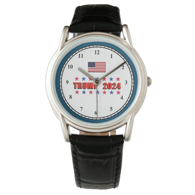 Trump 2024 Stars Watch Horloge (Voorkant)