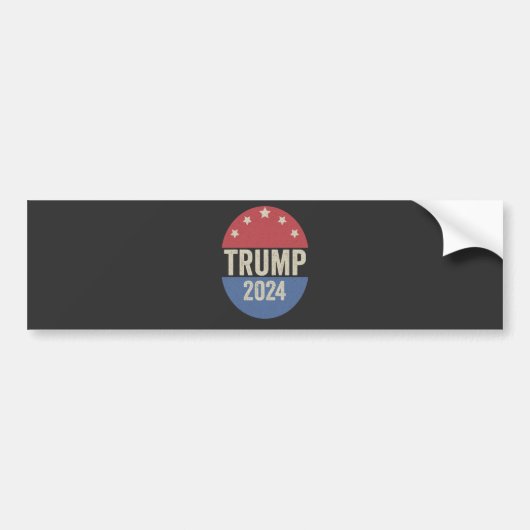 Trump 2024 Stem Opnieuw Grappige Verkiezing Trump  Bumpersticker (Voorkant)