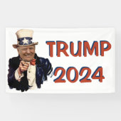 TRUMP 2024 STEMMING RED WAVE POLITICAL SPANDOEK (Horizontaal)