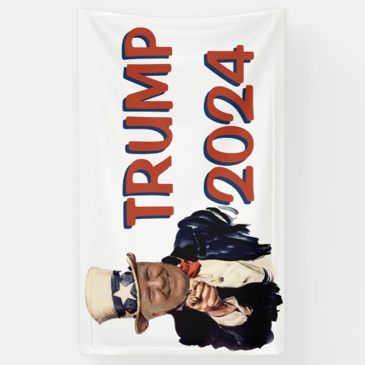 TRUMP 2024 STEMMING RED WAVE POLITICAL SPANDOEK (Verticaal)