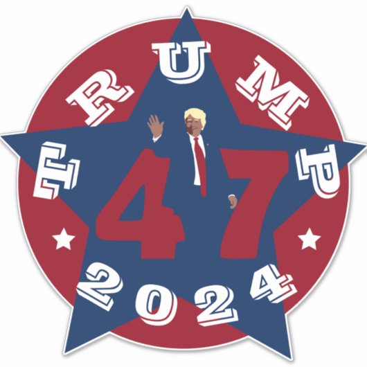 Trump 2024 sticker (Voorkant)