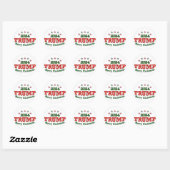 Trump 2024 Stickers met prettige kerstdagen (Vel)