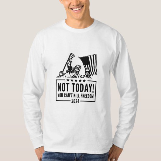 Trump 2024 T-shirt voor de democratie (Voorkant)