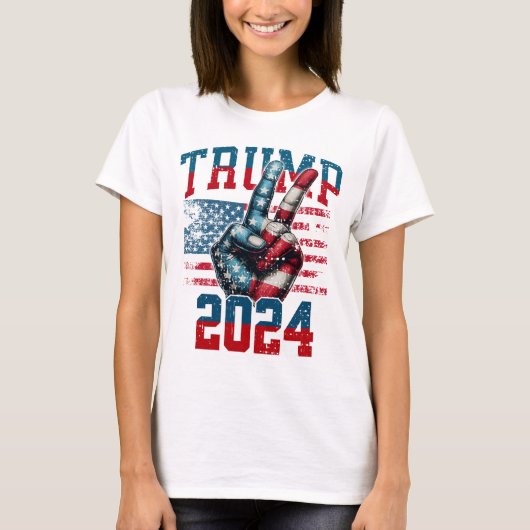 Trump 2024 T-shirt voor meisjes (Voorkant)