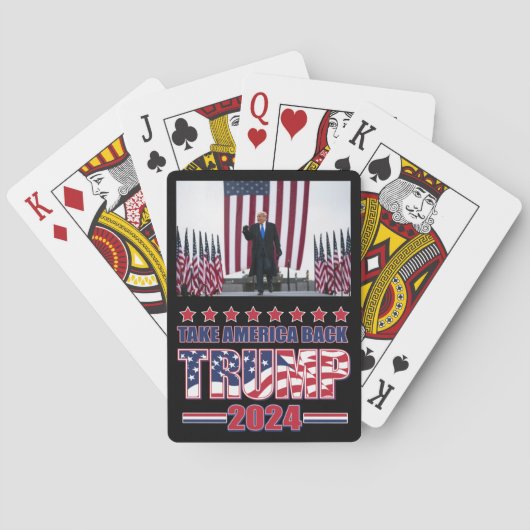 Trump 2024 Tak America Pokerkaarten (Achterkant)