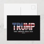 Trump 2024 Take America Back Amerikaanse 2024 Gift Briefkaart (Voorkant / Achterkant)
