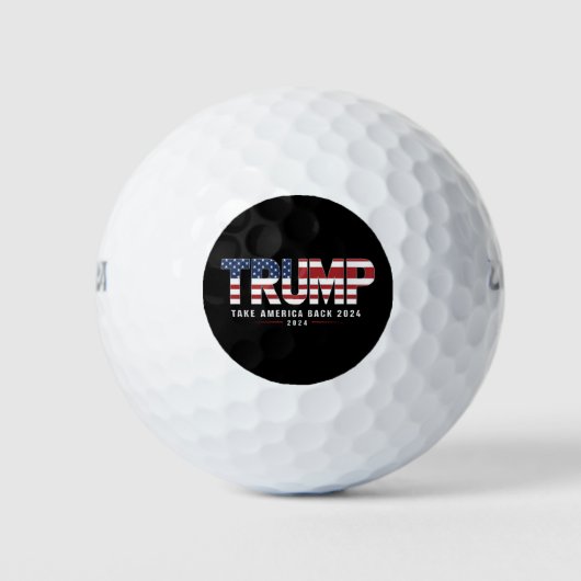 Trump 2024 Take America Back Amerikaanse 2024 Gift Golfballen (Voorkant)