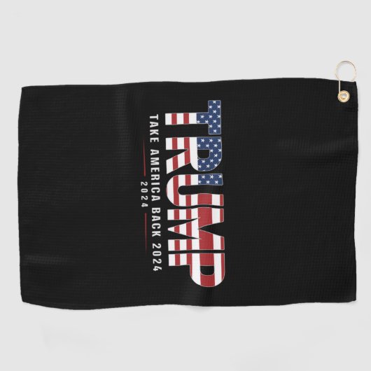 Trump 2024 Take America Back Amerikaanse 2024 Gift Golfhanddoek (Horizontaal)