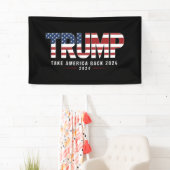 Trump 2024 Take America Back Amerikaanse 2024 Gift Spandoek (Insitu)