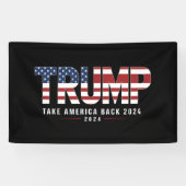 Trump 2024 Take America Back Amerikaanse 2024 Gift Spandoek (Horizontaal)