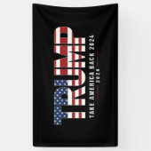 Trump 2024 Take America Back Amerikaanse 2024 Gift Spandoek (Verticaal)
