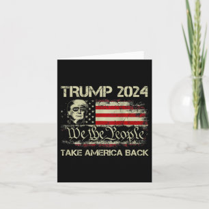 Trump 2024 Take America Back Amerikaanse vlag (op Kaart