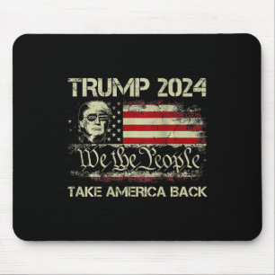 Trump 2024 Take America Back Amerikaanse vlag (op Muismat