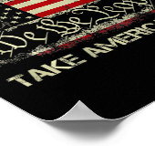 Trump 2024 Take America Back Amerikaanse vlag (op  Poster (Hoek)
