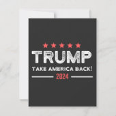 Trump 2024 Take America Back Bedankkaart (Voorkant)