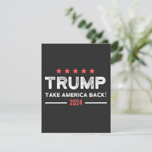 Trump 2024 Take America Back Bedankkaart (Staand voorkant)