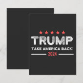 Trump 2024 Take America Back Bedankkaart (Voorkant / Achterkant)