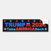 TRUMP 2024 Take America Back Bumpersticker (Voorkant)