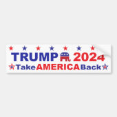 TRUMP 2024 Take America Back Bumpersticker (Voorkant)