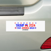 TRUMP 2024 Take America Back Bumpersticker (Op auto)