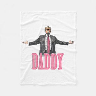 Trump 2024 Take America Back Daddys Home Trump Pin Fleece Deken