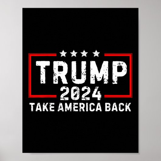 Trump 2024 Take America Back Election - De terugke Poster (Voorkant)