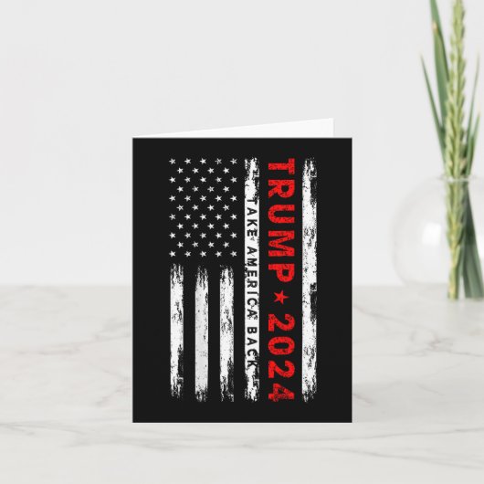 Trump 2024 Take America Back Election (op rug) Kaart (Voorkant)