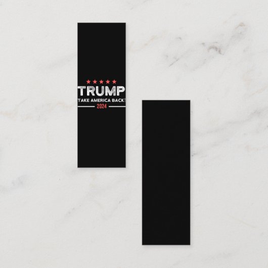 Trump 2024 Take America Back Klantenkaartje (Voorkant / Achterkant)