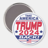 Trump 2024 Take America Back Magnet (Voorkant / Achterkant)