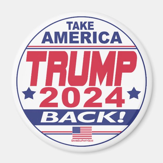 Trump 2024 Take America Back Magnet (Voorkant)