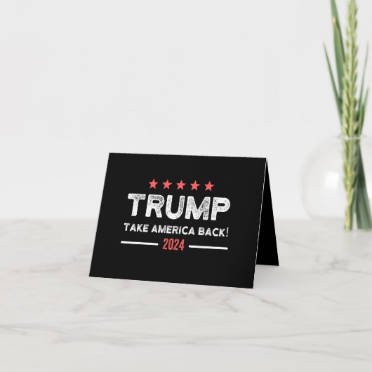 Trump 2024 Take America Back Notitiekaartje (Voorkant)