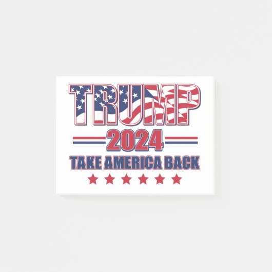 Trump-2024-Take-America-Back Post-it® Notes (Voorkant)