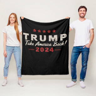 Trump 2024 Take America Back President 47 Verenigd Fleece Deken