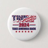 Trump-2024-Take-America-Back Ronde Button 5,7 Cm (Voorkant)