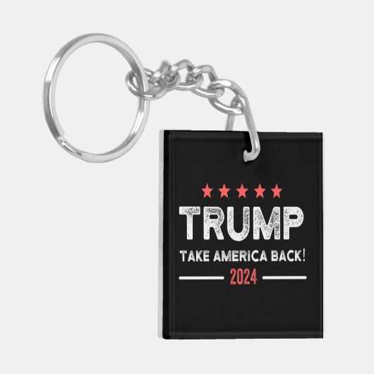 Trump 2024 Take America Back Sleutelhanger (Voorkant Links)