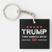 Trump 2024 Take America Back Sleutelhanger (Voorkant)