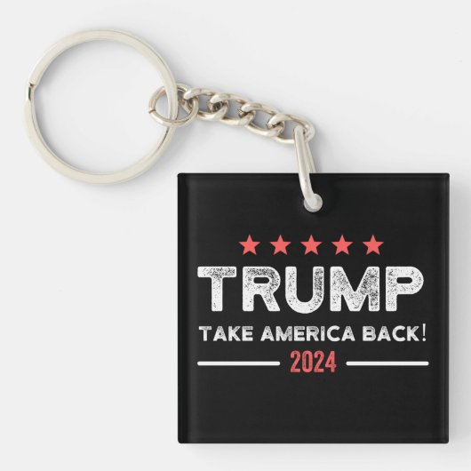 Trump 2024 Take America Back Sleutelhanger (Voorkant)