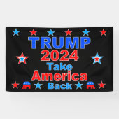 TRUMP 2024 Take America Back Spandoek (Horizontaal)