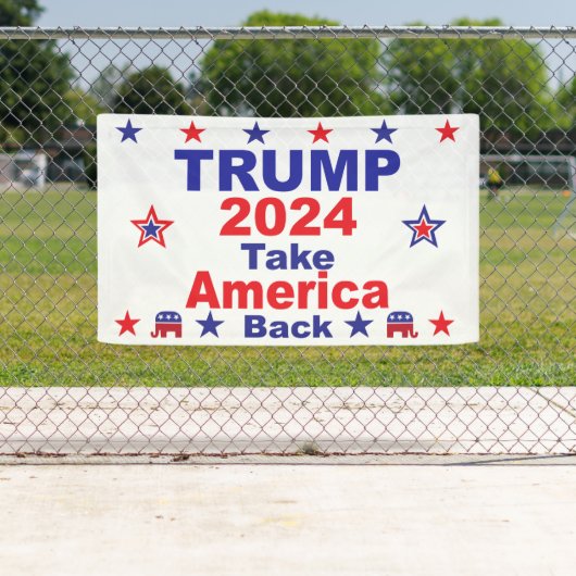 TRUMP 2024 Take America Back Spandoek (Insitu)