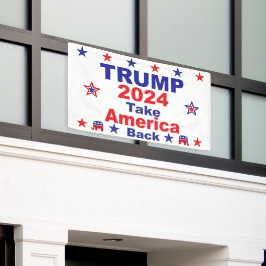 TRUMP 2024 Take America Back Spandoek (Buitenkant Gebouw)