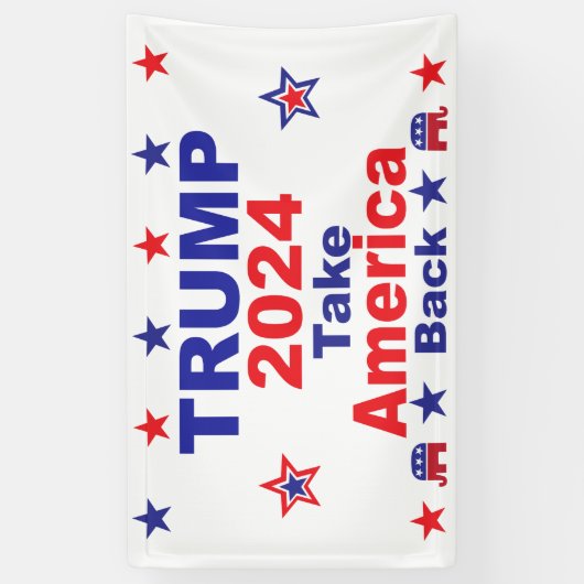 TRUMP 2024 Take America Back Spandoek (Verticaal)