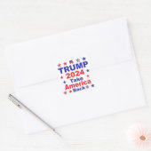 TRUMP 2024 Take America Back Vierkante Sticker (Envelop)